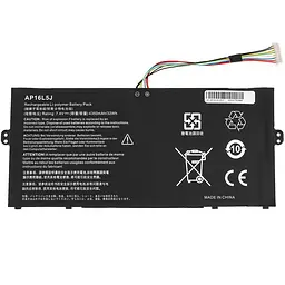 Батарея для ноутбука Acer AP16L5J (Swift SF514-52T) 7.4V 4350mAh Чорний - мініатюра 2