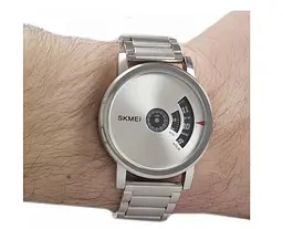 Чоловічий годинник Skmei 1260 оригінальні silver black - мініатюра 9