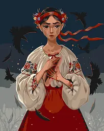 Картина за номерами Українська дівчина (Катерина) 40x50 см Art Craft 10080-AC