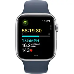 Смарт-годинник Apple Watch SE 2 GPS 40mm Silver Aluminium Case with Storm Blue Sport Band M/L (MRE23) - мініатюра 2
