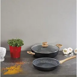 Сковорода Barazzoni Granitica Extra Induction Eco Legno24 см 1.8 л (85510602425) - мініатюра 3