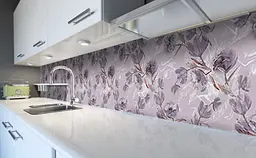 Кухонний фартух Лавандова вінілова акварель для кухні 65х250 см Квіти Фіолетовий Happy Pocket Z184097 - мініатюра 5