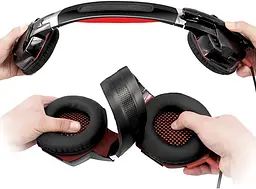 Навушники REAL-EL GDX-8000 Vibration Surround 7.1 Backlit black-red (EL124100017) - мініатюра 4
