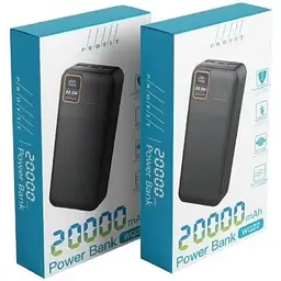 Зовнішній акумулятор Profit WQ22 із ліхтариком 20000mAh 22.5W+PD20W LED чорний - мініатюра 3