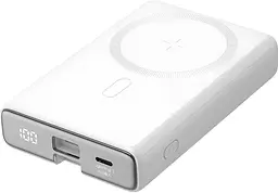 УМБ Joyroom Magnetic Wireless 10000mAh JR-PBM01 20W QC, USB-C In/Out White - мініатюра 2