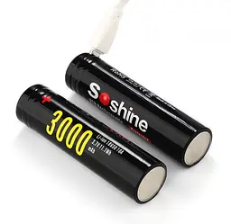 Акумулятор 18650 Li-Ion Soshine USB-3.7-3000 microUSB 5A 3000 мА·год - мініатюра 2