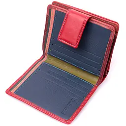 Жіночий вертикальний компактний гаманець із натуральної шкіри ST Leather 19437 червоний - мініатюра 9