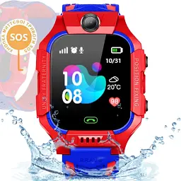 Дитячі розумні смарт годинник Q19 з камерою прослуховуванням Sim-картою Red Blue (16111) - мініатюра 3