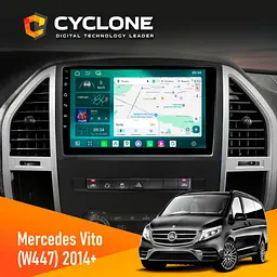 Штатна магнітола Mercedes-Benz Vito (W447) 2014 Cyclone C10-013 4x64 DSP 4G Cyclone (НФ-00006063) - мініатюра 2