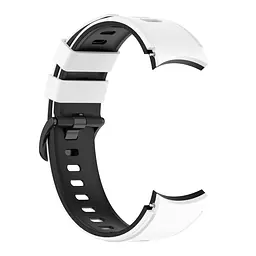 Ремінець для Samsung Galaxy Watch 5 44mm - біло-чорний ширина кріплення 20мм силікон Watchbands Ricco (W19-4WB91937766) - мініатюра 2