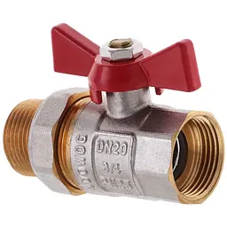 Кран з американкою Waterpro 3/4" прямий червоний WP0152