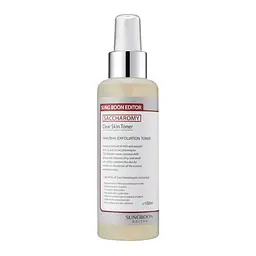 Тонер очищуючий з AHA BHA кислотами Saccharomy Clear Skin Toner Sungboon Editor 160 мл