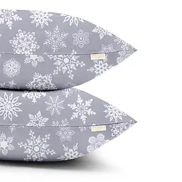 Сімейна постільна білизна з простирадлом на резинці SNOWFLAKES CS5 COSAS (4822052374870) - мініатюра 5