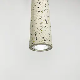 Підвіс Terrazzo Cylinder Long із білим бетонним плафоном 30х6 см Line.F MJ 163-60*300 WT - мініатюра 3