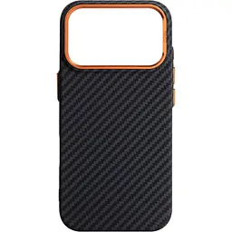 Чохол ArmorStandart LikeCarbon2 SE MagCase для Apple iPhone 17 Pro Max Black Orange (ARM89162) [156303] - мініатюра 1