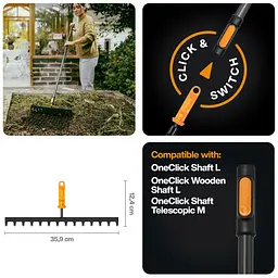 Насадка-граблі для ґрунту Fiskars OneClick™ (1080677)