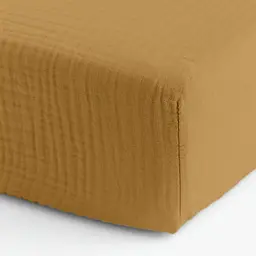 Простирадло на резинці муслін Cosas Mustard 200х200х20 см (08Muslin_Mustard_200x200x20) - мініатюра 5
