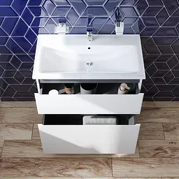 Тумба підлогова AM.PM X - Joy 80 см з умивальником M85-FSX0802-WC0802WG38 - мініатюра 3