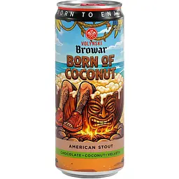 Пиво Mikki Brew Born Of Coconut, темне, нефільтроване, 7%, з/б, 0,33 л