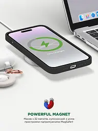 Силиконовый чехол с MagSafe для Apple iPhone 15, ICON2 MagCase, черный, противоударный, панель с мягкой подкладкой, защита всего корпуса, поддержка беспроводной зарядки, совместим с защитными стеклами и пленками, ArmorStandart (ARM72729) - мініатюра 9