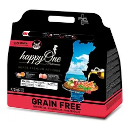 Сухой корм для пожилых кошек happyOne Mediterraneum Senior Cat Fresh Meat со свежим мясом беззерновой 3 кг