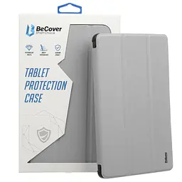Чохол-книжка BeCover Tri Fold Soft TPU з кріпленням Apple Pencil для Apple iPad Pro 11 2020/2021/2022 Сірий (711111)