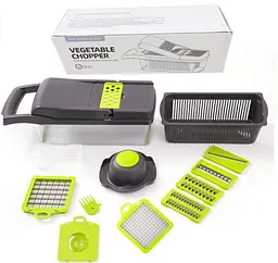Овочерізка-подрібнювач Veggie Slicer 14 в 1 ситечко для яєць і ніж для чищення овочів KA-808
