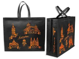 Еко сумка ECOBAG бокс з друком London із замком 500х420х150мм 500мм