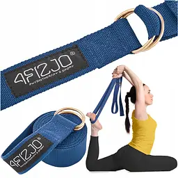 Ремінь для йоги 4FIZJO 300 см 4FJ0528 Blue (P-5907739318435) - мініатюра 2