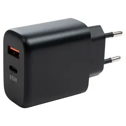 Зарядний пристрій Vinga GaN 65W PD+QC 1C1A ports Wall Charger (VCPCHCA65B) - мініатюра 2