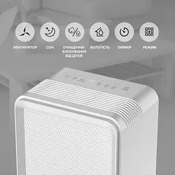 Осушувач повітря Mycond Roomer Smart 12 побутовий, 12 л. на добу, 120 м3/год, 25 м2, дисплей, ел. кер-ня, Wi-Fi, таймер, авто вимк., білий - мініатюра 3