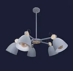 Люстра стельова з дерев'яними елементами Levistella 752V27039-5 GRAY - мініатюра 2