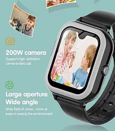 Розумний дитячий годинник Lemfo D59 з GPS, AMOLED дисплеєм, відеодзвінками, SIM-картою, кнопкою SOS та вологозахистом IP67 Рожевий - мініатюра 13