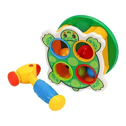 Развивающая игра ТехноК с молоточком «FunnyTurtle» 3342TXK со звуком, 4 шарика