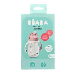 Поїльник з трубочкою Beaba Old Pink, 300 мл, рожевий (913480) - мініатюра 4