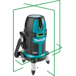 Нівелір лазерний акумуляторний Makita SK312GDZ (20 м, 4 промені, зелений, CXT, без акумулятора та зарядного пристрою) - мініатюра 2