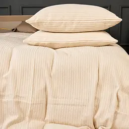 Знімний захисний чохол MirSon Pique Arrowline Cream бавовна 50х70 см (2200013811749) - мініатюра 3