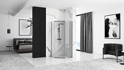 Душова кабіна Rea Axin 80x80 хром REA-K8778, Хром, Універсальна, прозорий - мініатюра 2