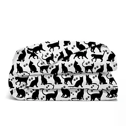 Дитяча постільна білизна в ліжечко CATS CS16, чорний (CatsPawsBlackWhite_16Mustard_140) - мініатюра 4