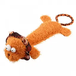 Іграшка для Собак Gigwi Plush Friendz Левеня з канатним хвостом і пищалкою 30 см