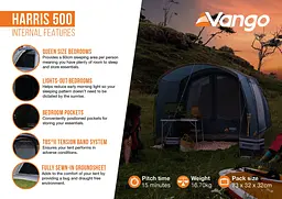 Намет п'ятимісний Vango Harris 500 Mineral Green (TETHARRIS000002) - мініатюра 15