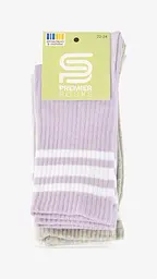 Набір шкарпеток для дівчинки 3 шт. Premier Socks 51 Смужки 23-25 Різнокольоровий (4820203375202) - мініатюра 8