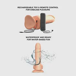Фалоімітатор Strap-on-me Rotating Vibrating Realistic Dildo з вібрацією і ротацією, L - мініатюра 5