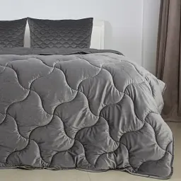 Ковдра ТЕП VELOUR Темно-сіра, 200x210 (1-04872_34537) - мініатюра 2