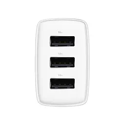 Мережевий зарядний пристрій Baseus Compact Charger 3U 17W 3USB White (CCXJ020102) [74464] - мініатюра 3