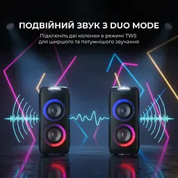 Портативна колонка Sharp Party Speaker PS-949 Black - мініатюра 2