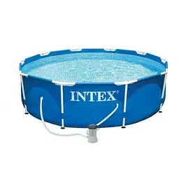Басейн каркасний Metal Frame Pool з фільтр-насосом 4485 л. Intex 305х76 см fit0012463