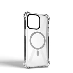 Чехол-накладка для Apple iPhone 15 Pro Max, Bounce, прозрачный, матовый, противоударный защитный чехол из TPU с магнитом для беспроводной зарядки, защита всего корпуса, бортик вокруг дисплея, амортизирующие вставки, ArmorStandart (ARM74925) - мініатюра 2