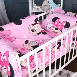 Комплект дитячої постільної білизни MirSon Бязь Kids Time 17-0666 Pink Minnie 143 x 210 см рожевий (2200010117325) - мініатюра 5