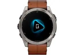 Спортивний годинник Garmin Fenix 8 51mm AMOLED Sapphire Carbon grey DLC w. Chestnut Leather Band (010-02905-40) - мініатюра 3